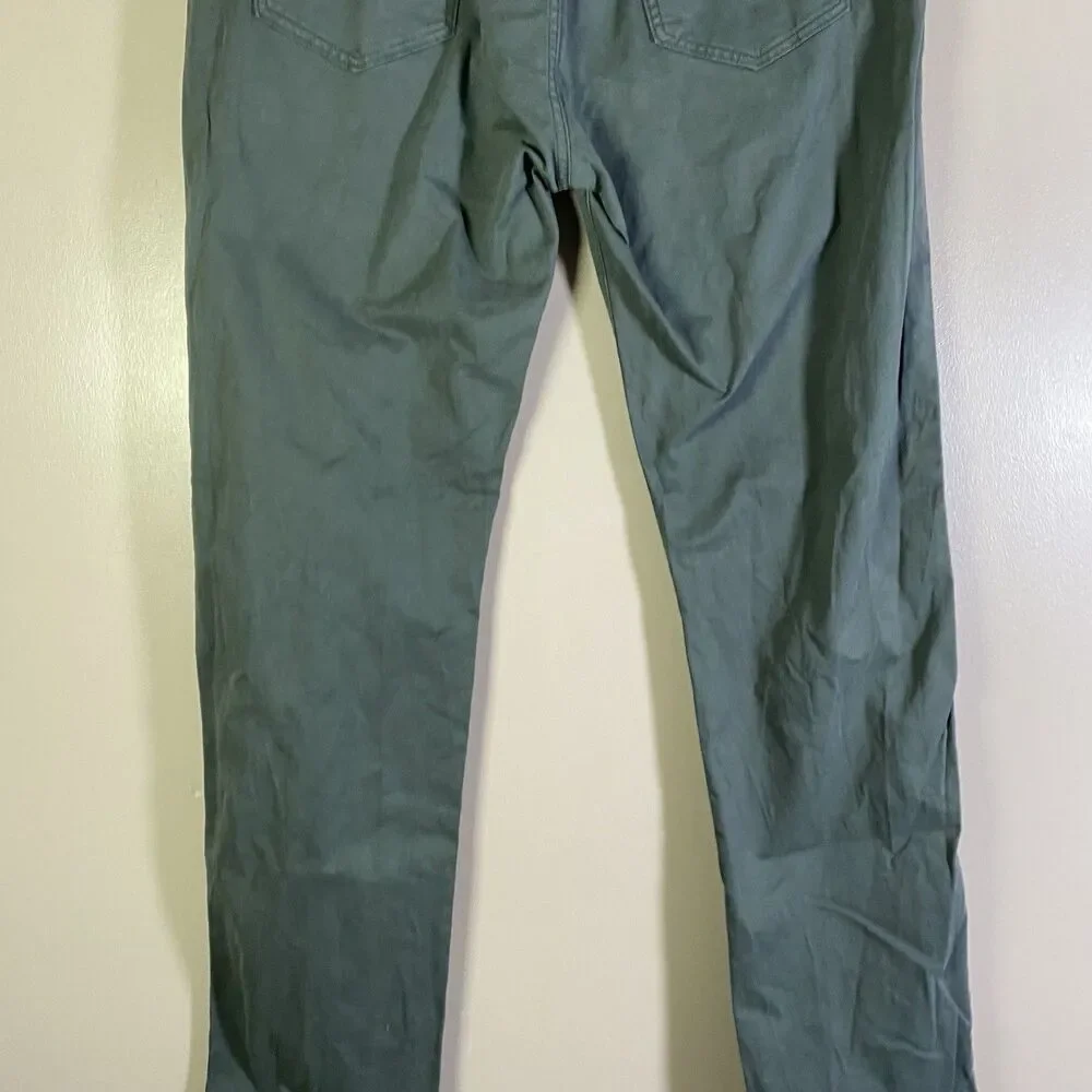 Flint and Tinder Chino Pants Straight Fit Green Casual Men's 36x34 Cotton